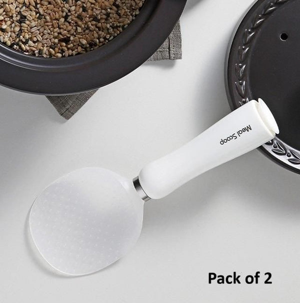 Self Standing Rice Scoop Spoon with Non Stick Coating (Pack of 2)